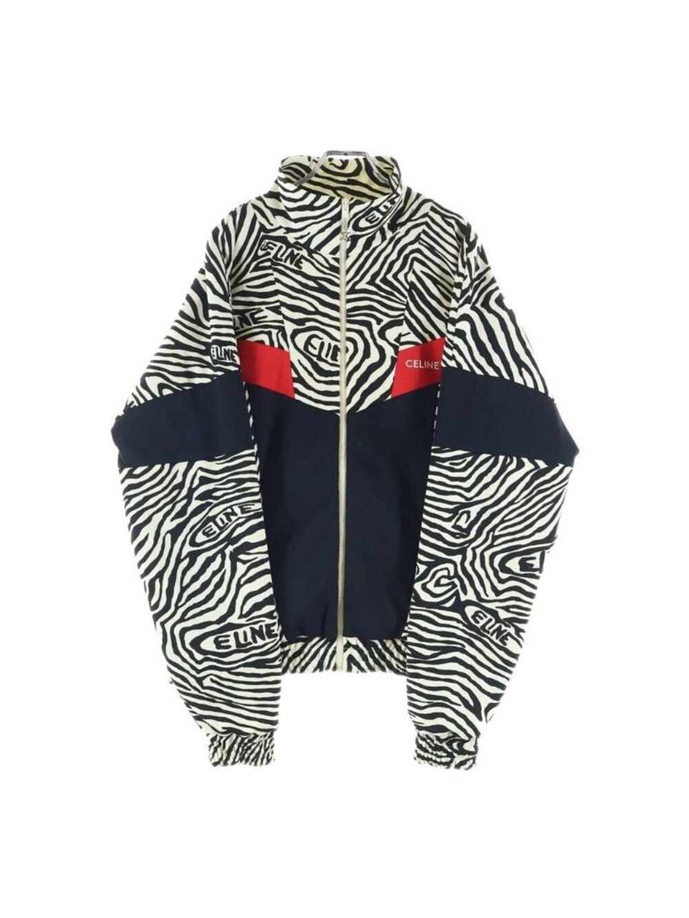 Celine Double Face Track Jacket Black Zebra